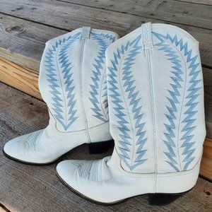 Dan Post white western boots